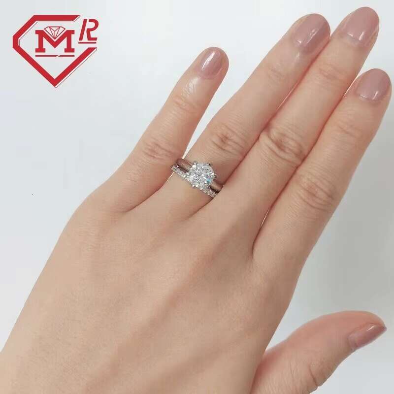 ALL SIZE AVAILABLE 14k Solid Gold Moissanite Diamond Wedding Band Stack Ring Half Eternity Band for Women