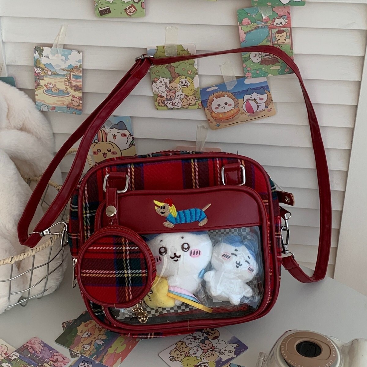 Free shipping designer Style New Cartoon Dachshund Puppy Transparent Small Capacity Early Morning Pain Bag Large Capacity Crossbody Bag Shoulder Bag C