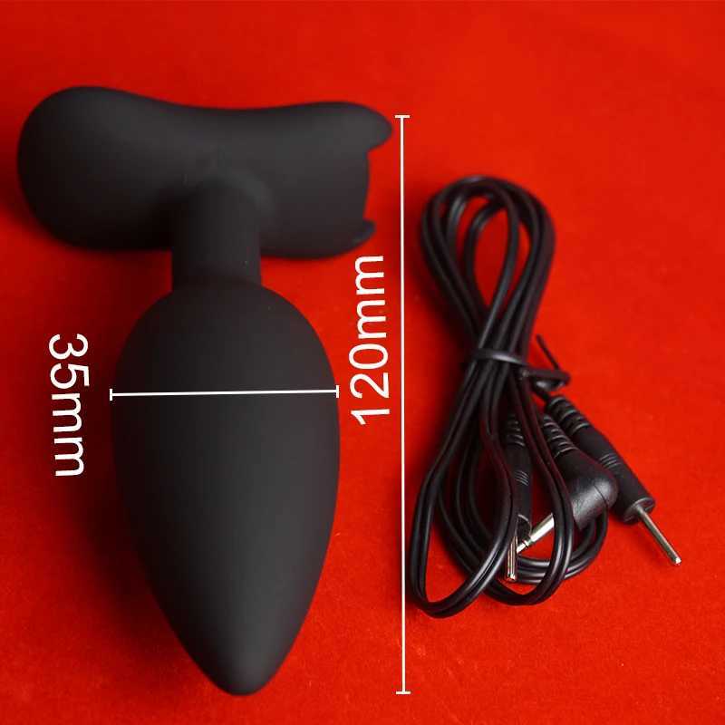 Electro BDSM Plug Anal.Estim E-stim Butt Plug Dildo Vagina Anus Expansion Prostate Massage Ass Dilator Electric Sex Electrosex W250624