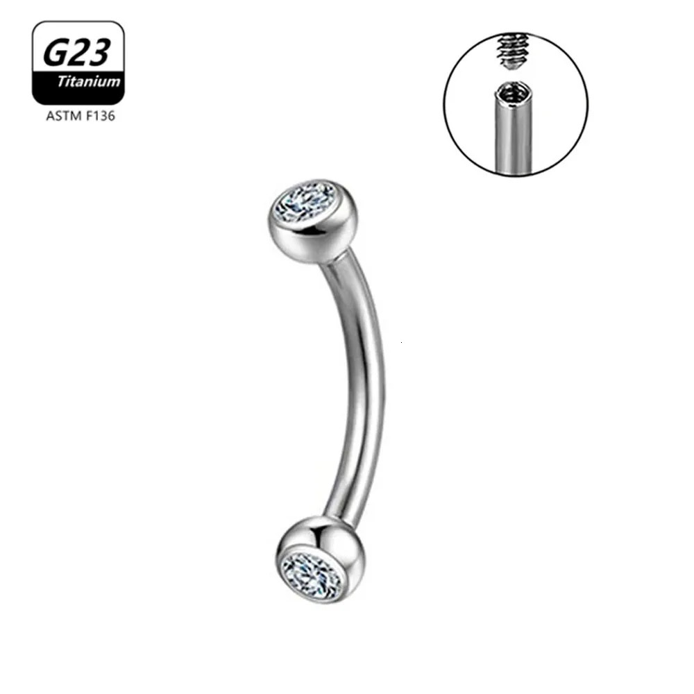1550pcs G23 ASTM36 Piercings Eyebrow zircon Earring Internal thread Body Jewelry Wholesale 250613