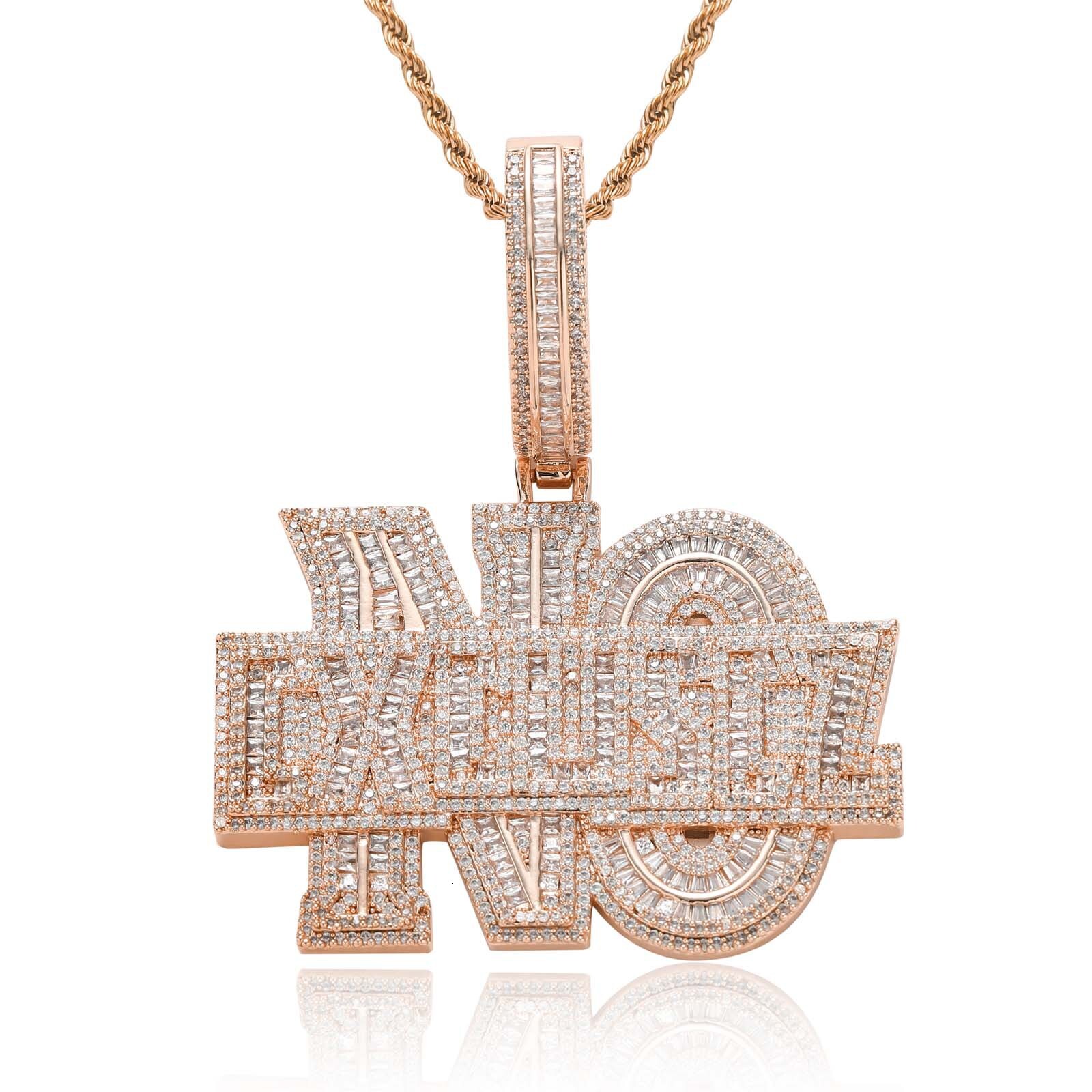 Luxury Moissanite Pendant Letter Iced Out Hip Hop Chain Trendy Swag Unisex Accessory Pass the diamond tester
