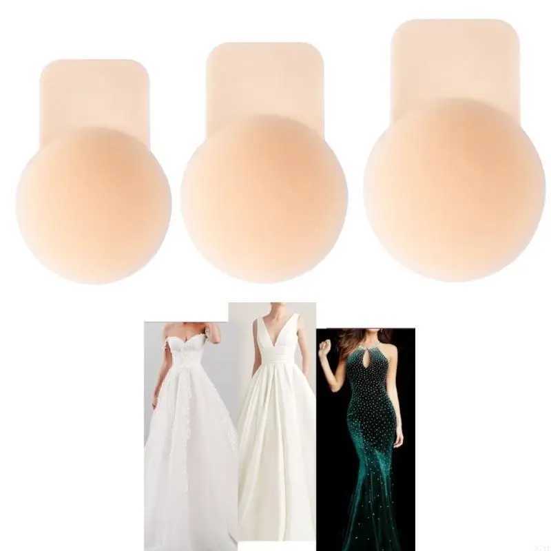 N7YE Round Reusable Bust Lift Nipple Cover Push Up Invisible Bra Strapless W250624