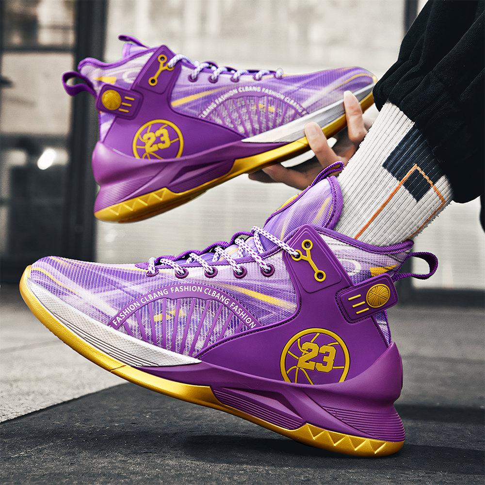 8201-Fashion Boys Basketball Shoes Sports Breathable Anti Slip Men's Running Shoes Fashion Sports Walking Basketball Shoes