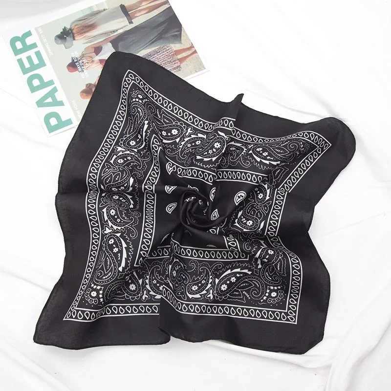 New Arrival New Kerchief for Women Men Hip Hop Black Hair Band Neck Scarf Sports Headwear Square Scarves Print Handkerchief Bohemian Bandana U250623