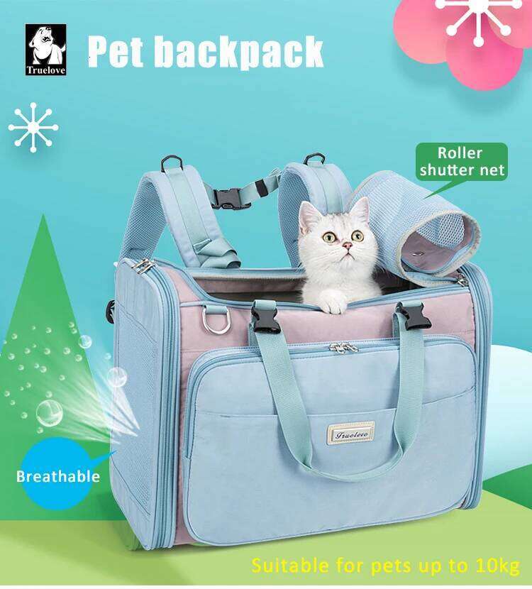 Truelove Outdoor Hiking Hands Free Breathable Portable Adjustable Puppy Dog Cat Pet Carrier Bag Travel Backpack