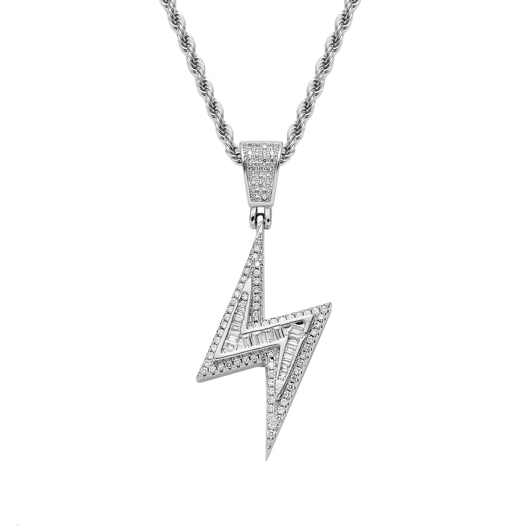Luxury Hip Hop Lightning Pendant Iced Out Diamond Set Unique Street Style Moissanite Pendant Pass the diamond tester