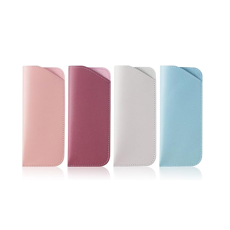 Wholesale New Eyeglasses Case Waterproof Soft PU Leather Reading Glasses Bag Custom Logo Sunglasses Pouch