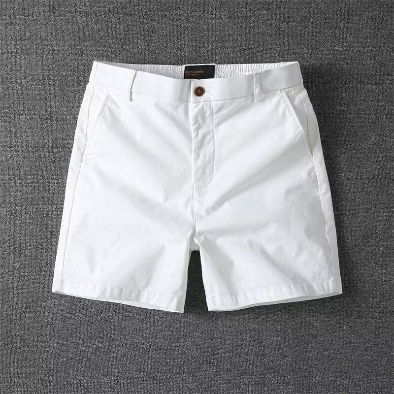 2025 American Retro Stretch Versatile Three-quarter Shorts Men's Summer Casual Thin Solid Designer Shorts Color Shorts One-piece Dropshipping
