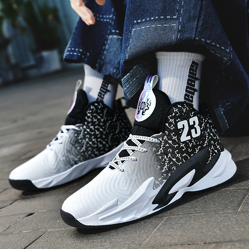 902-Youth Basketball Shoes Breathable Men's Anti Slip Outdoor Men's Shoes Fashion Men's and Women's Sneakers