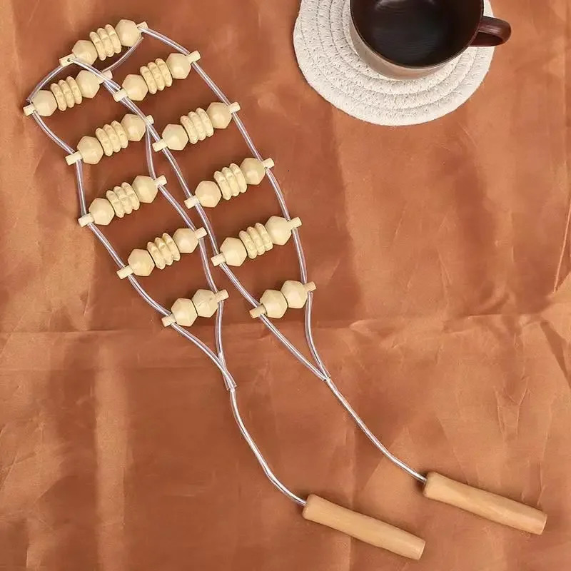 Wooden Massage Tools Lymphatic Massage Maderotherapy AntiCellulite Deep Tissue Body Massager Roller Wheel Wooden Massage Tools 250619