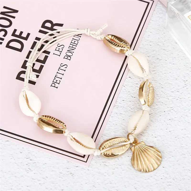 New Natural Shell Conch Rope Anklets For Women Foot Jewelry Summer Beach Barefoot Bracelet Ankle on Leg For Women U250624