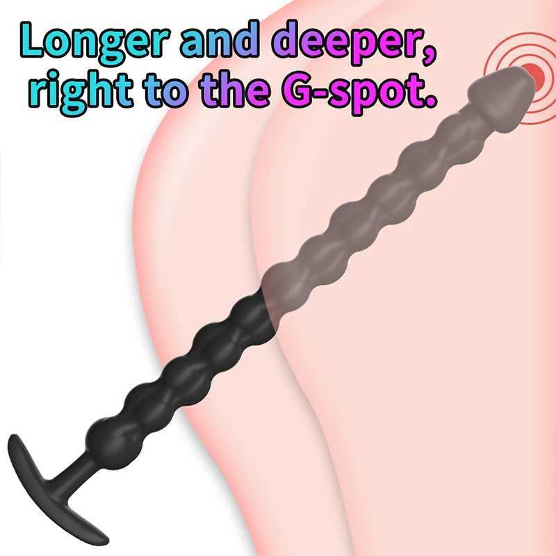 Long Pulling beads Anal Plug Huge Anal Dildo Dilator Butt Plug Prostate massager Masturbator Adult Anal Sex Toy For Women Men Gay W250624