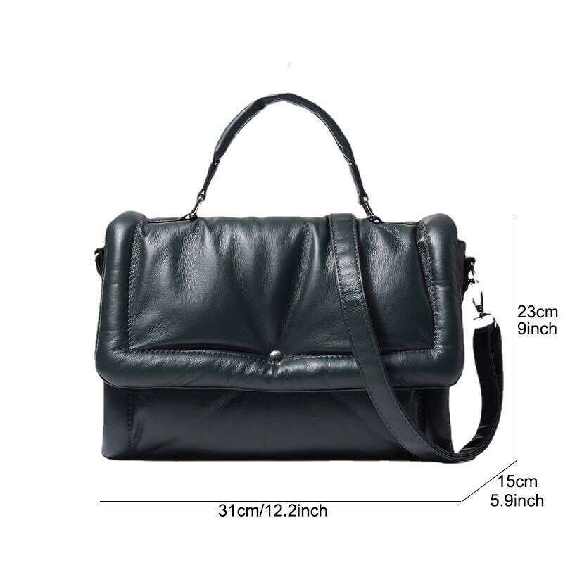 Luxury Bag Designer Brands Padded Women Handbags Down Cotton Shoulder Crossbody Bags Pu Leather Messenger Bag 2023 Winter Square Sac