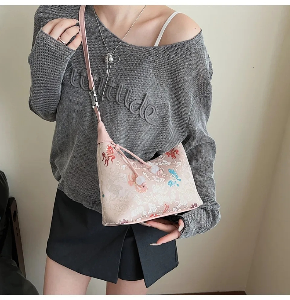 Embroidery Chinese Style Small Crossbody Bags for Women y ner Silk Handbags and Purses Shoulder Bag Sac a main 250624