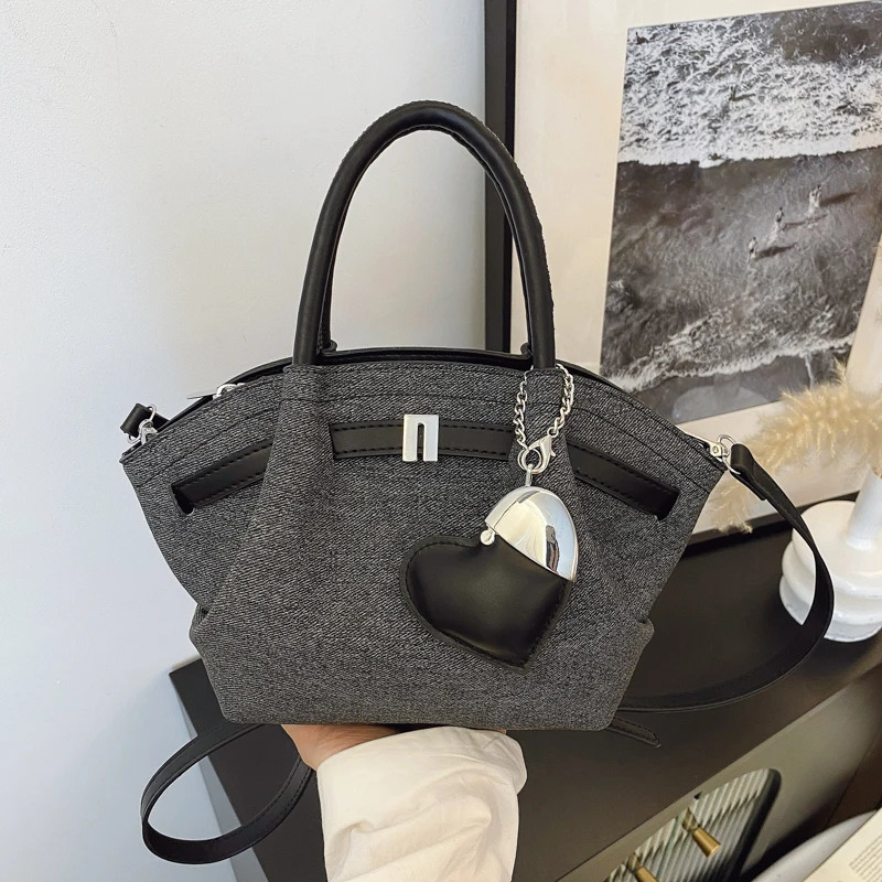 Fashionable Handcarrying Denim Cloud Bag Highend Simple Casual Shoulder Trendy Temperament Crossbody Bag 250624