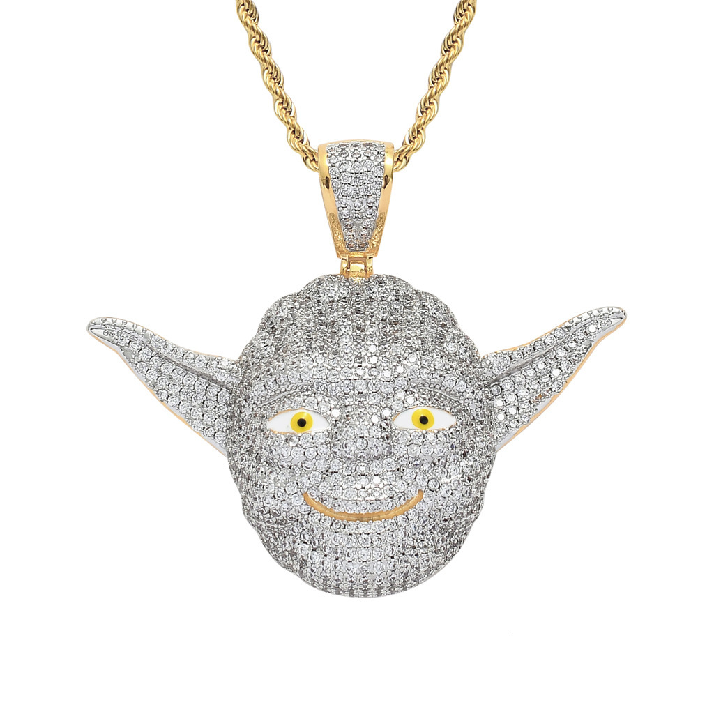Moissanite Jewelry Cartoon Character Hip Hop Pendant Iced Out Diamond Punk Necklace Swag Accessory Pass the diamond tester