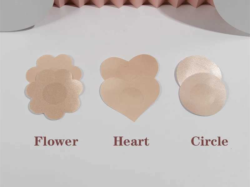 100Pcs Nipple Sticker Disposable Invisible Chest Sticker Non-woven Bra Breast Patch Bra-less Pasties Pad Nipple Cover StickersW250624