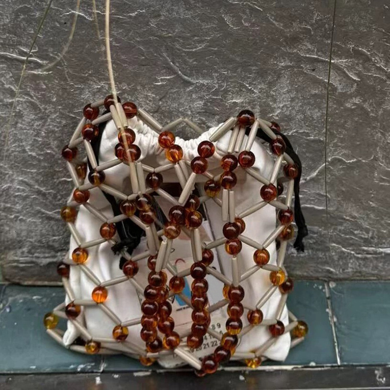 Free shipping designer bag 2025 Spring Summer New Casual Versatile Colorful Beaded Bag Shopping Bag Handbag Handwoven Bag Women Bag Trendy