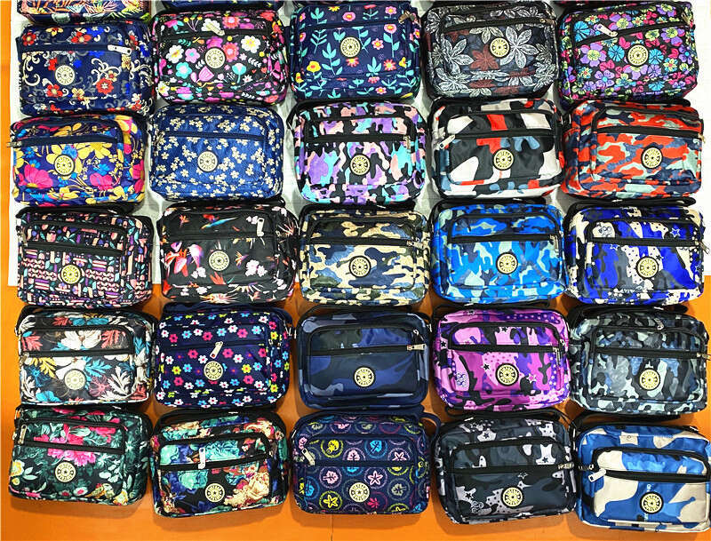 Single Shoulder Crossbody Floral Fabric Backpack Oxford Cloth Casual Fashion Sports Women's Bag Five Zipper Large Size