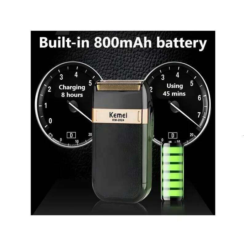 KEMEI Gift Box Km-2024 USB Charging Dual Network Blade Electric Shaver, Portable Men's Electric Shaver, You Deserve To Have It