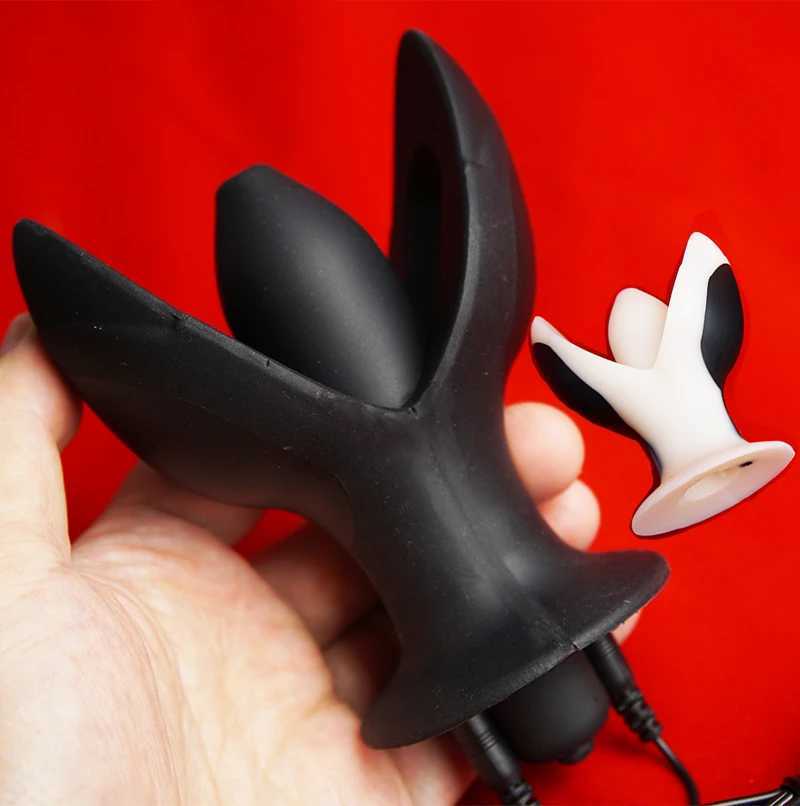 Electro Anal Electrode Bi-Polar Electric Shock Vaginal Butt Plug Sex Toys Estim E-stim Electrosex Electroshock Electrostimulator W250624