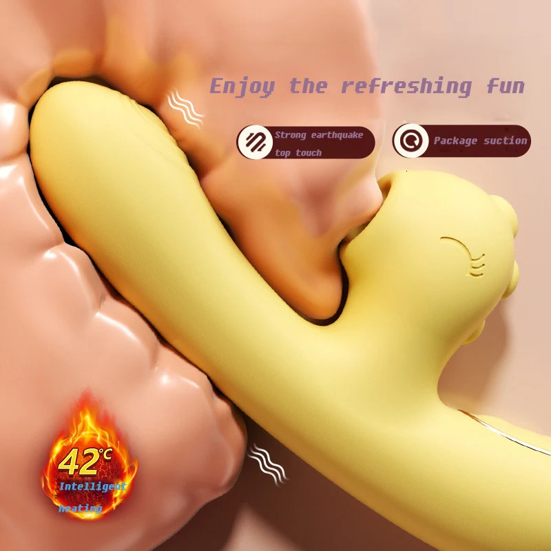 Doudoulong vibrator heated constant temperature dual head sucking flirting girl toy sex toy masturbator 250624