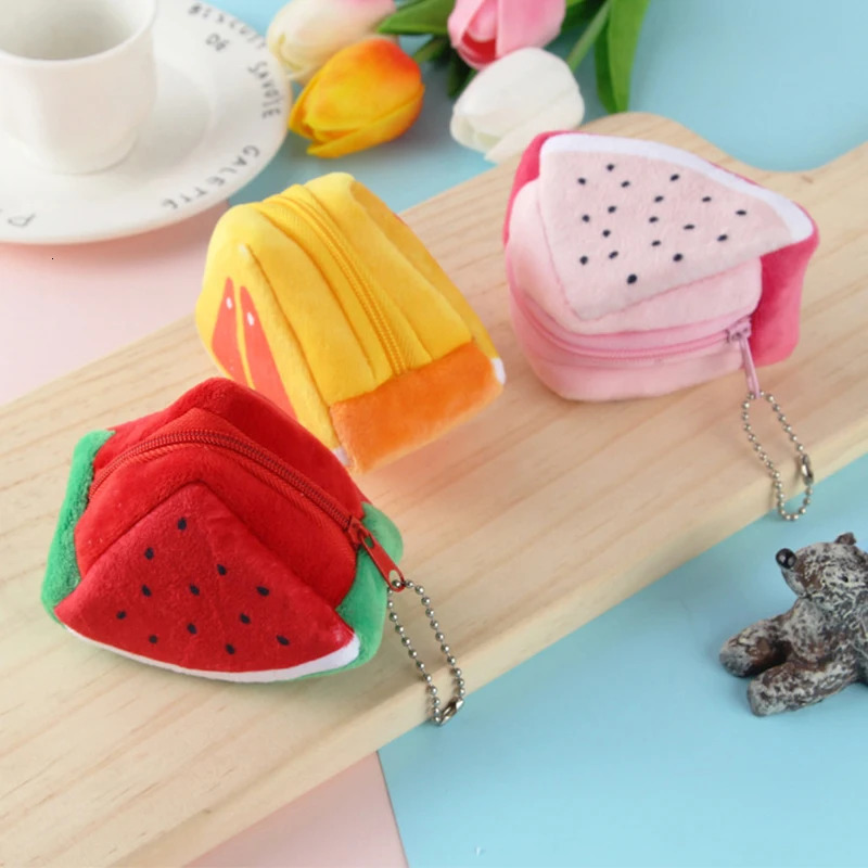 Cute Fruit Wallet Plush Coin Purse Women Change Purse Money bag Coin Purse Cartoon Fashion Sweet Gift Multifunction 250623