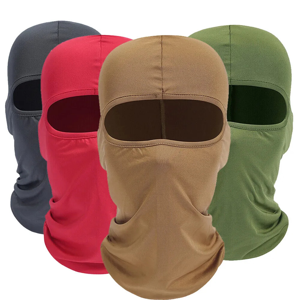 Balaclava Face Mask UV Protection Ski Sun Hood Solid Pure Color Full Face Cover 250624