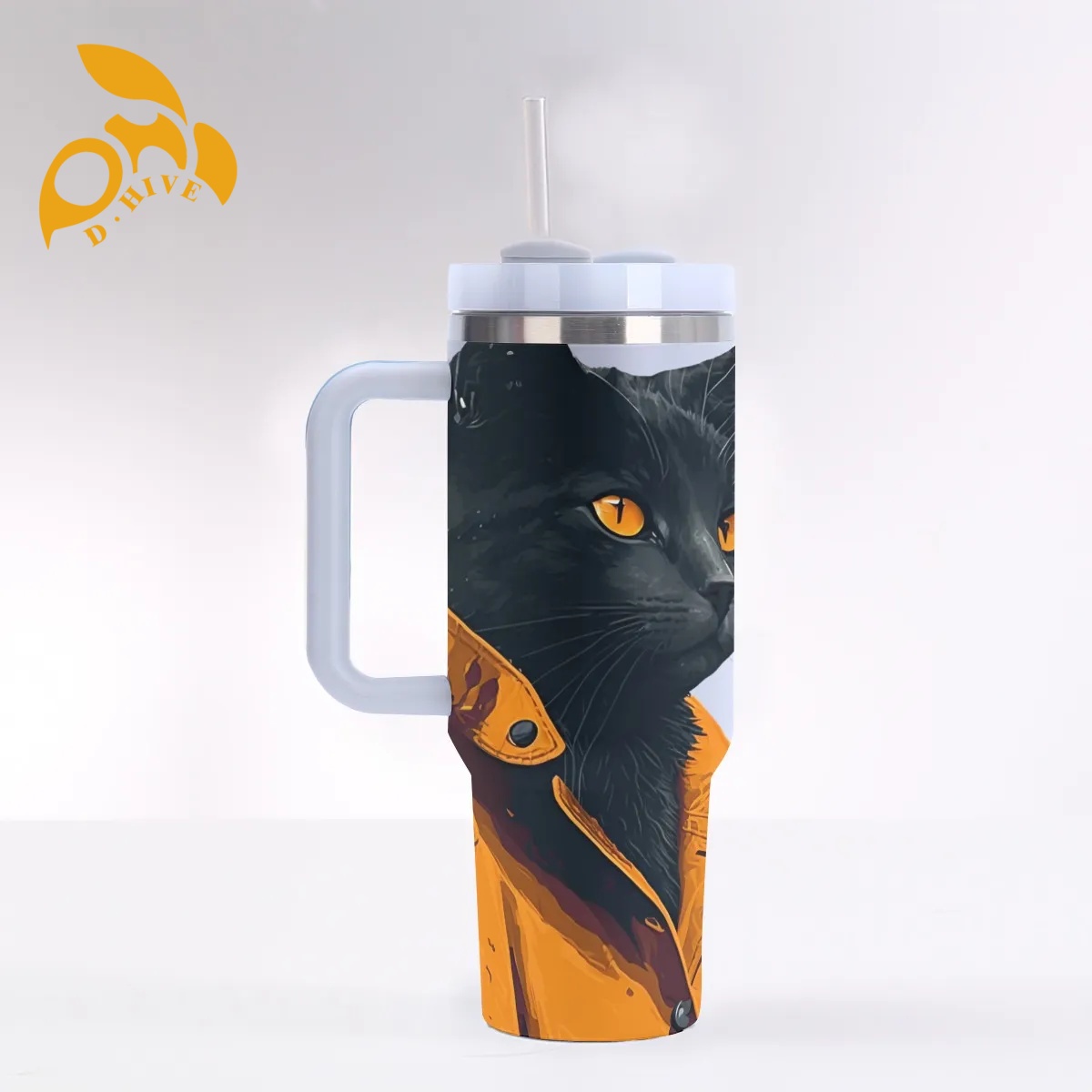 free shipping of customized 40 oz Tumbler With Handle Leak-proof Beautiful appearance Durable atttractive
