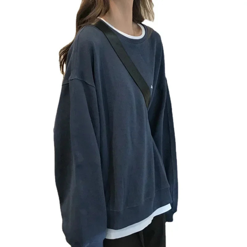 Women Hoodie Letter T-shirt Spring Autumn Korean Fashion Thin Chic Long Sleeve Sweatshirt Women Loose Cool Pullover Y2k Clothes 250618