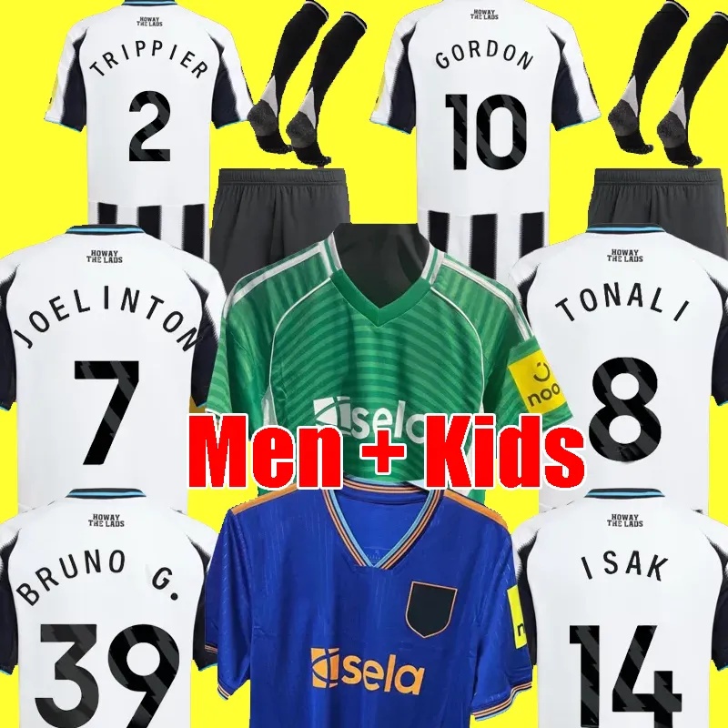 United 25 26 ISAK BRUNO G. Soccer Jerseys TONALI GORDON newcaste 2024 2025 football shirt JOELINTON LIVRAMENTO NUFC jersey Men Kids kit Pre Match Kit