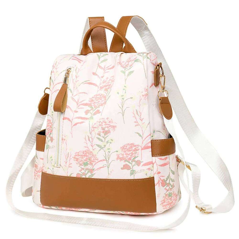 Beautiful New Oxford Cloth Large Capacity Casual Ladies Commuter Pu Backpack