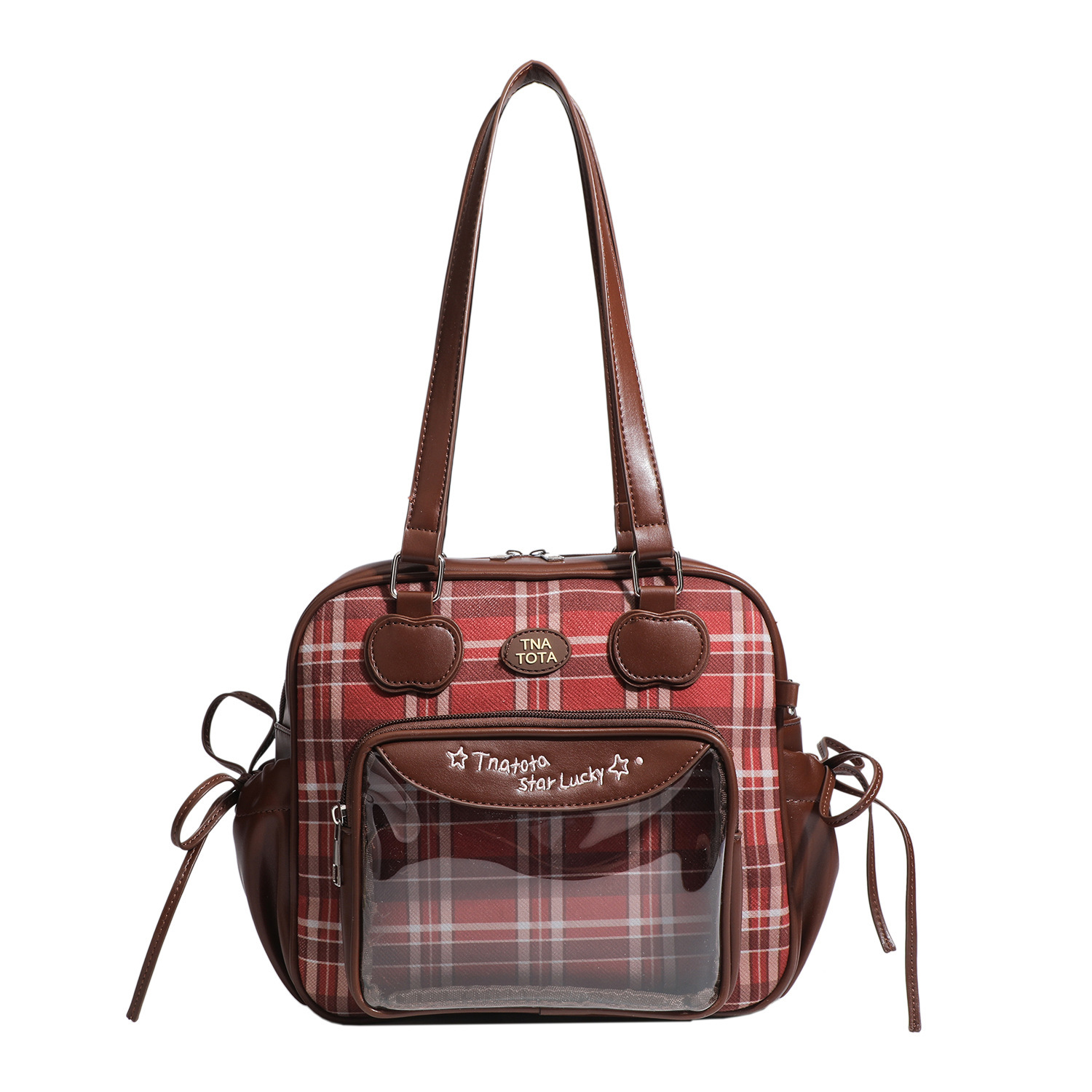 Free shipping designer Hot-Selling Student Pain Bag Two-Dimensional Visible Badge Transparent Shoulder Bag Student Backpack Internet Celebrity Crossbo