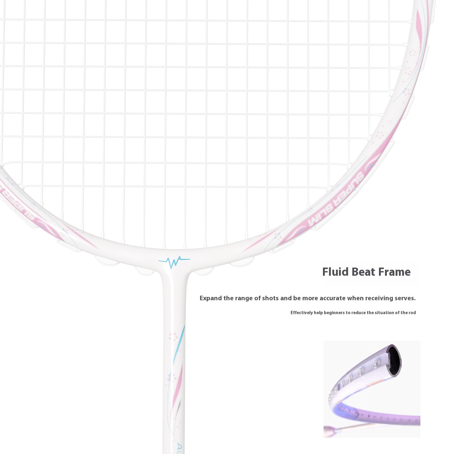 Aurora Borealis Badminton Racket | Beginner-Friendly | 26LBS Tension | 4U Ultralight Full Carbon Fiber | Shock-Absorbing Design blue