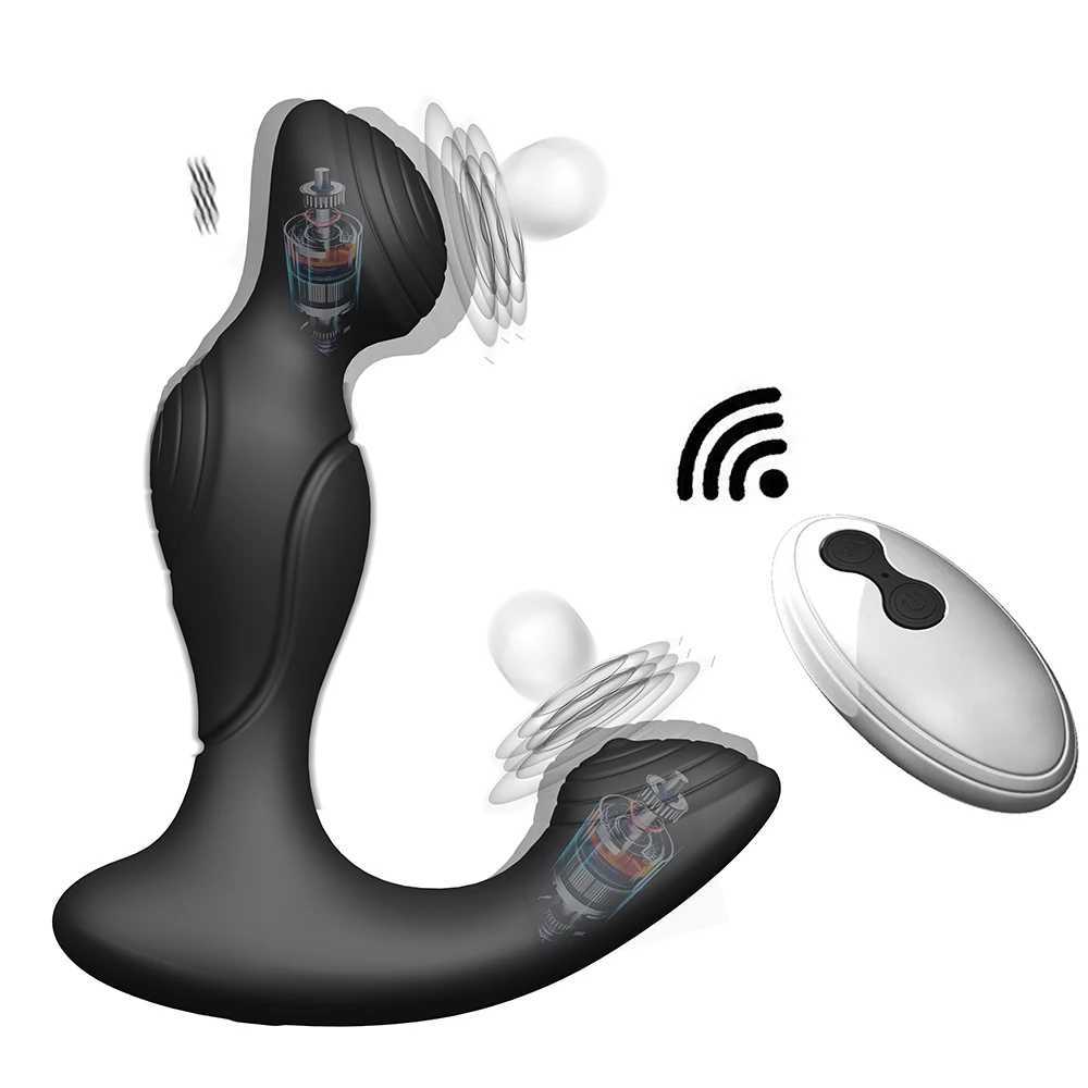 Male Prostate Massager Wireless Control Anal Plug Ring Delay Ejaculation Butt Plug Vibrator Sex Toy for Men Masturbator W250624