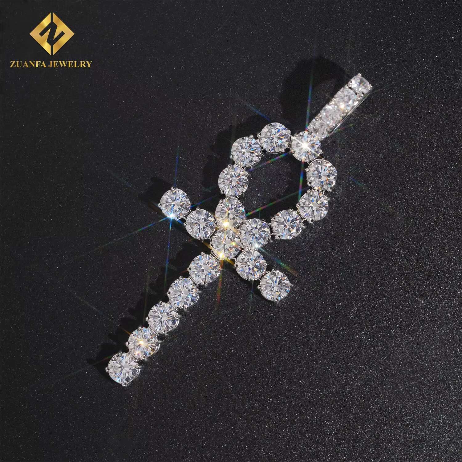 Hot Sale Hip Hop Jewelry Zircon Small Cross Pendant Men Women Iced Out Rose Gold Plated Rhodium Plated Gold Plated Pendant