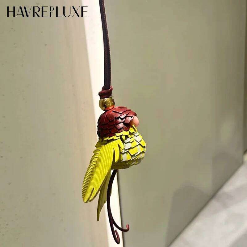 Designer Bag Parrot Bird Charm For Women's Fashion High-End Durable Cowhide Leather Exquisite Workmanship Decoration Bag Accessories Luxury Bag