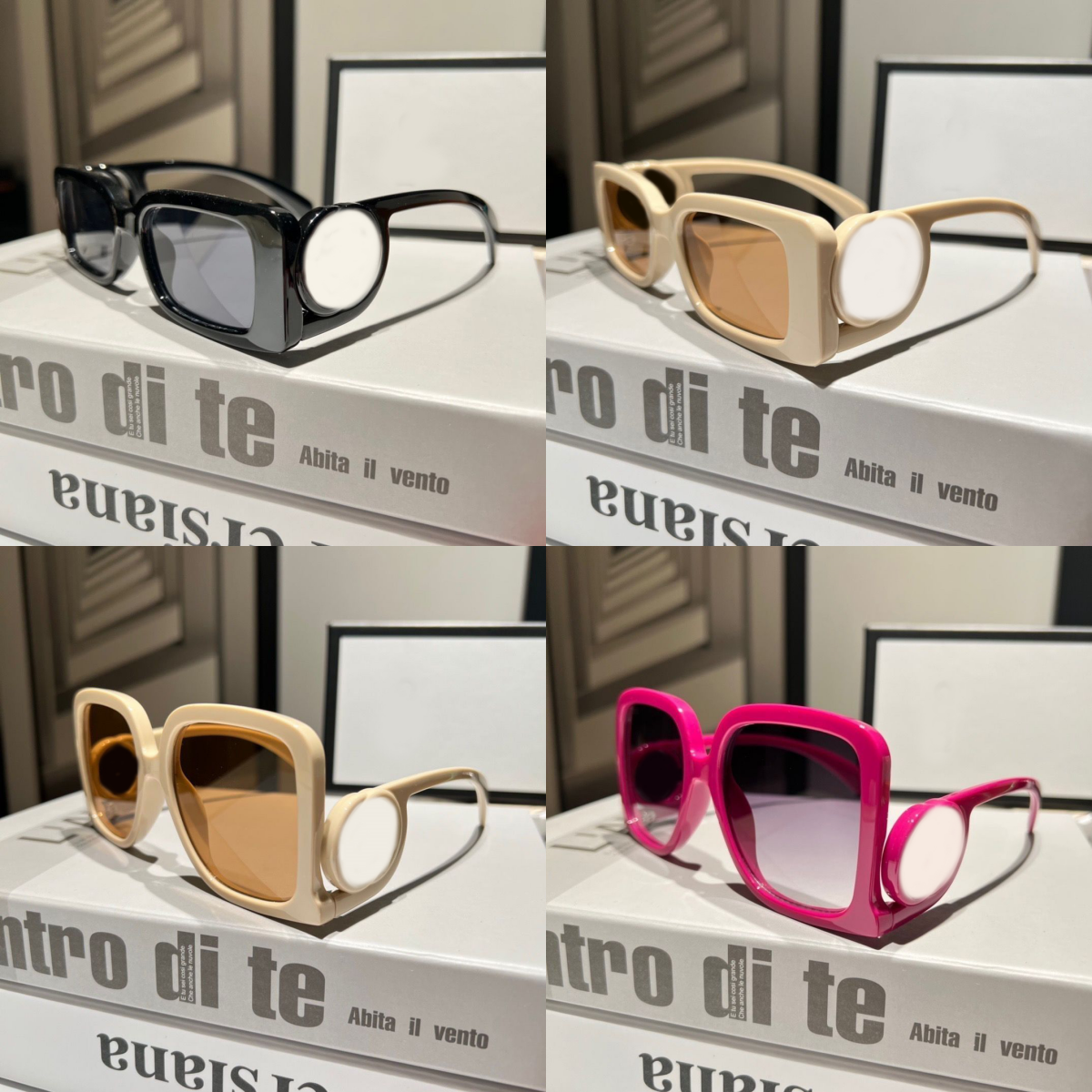 Pink sunglasses for women designer polarized sunglasses men delicate sonnenbrille designer hollow letter wide frame womens sunglasses multicolor sh0270