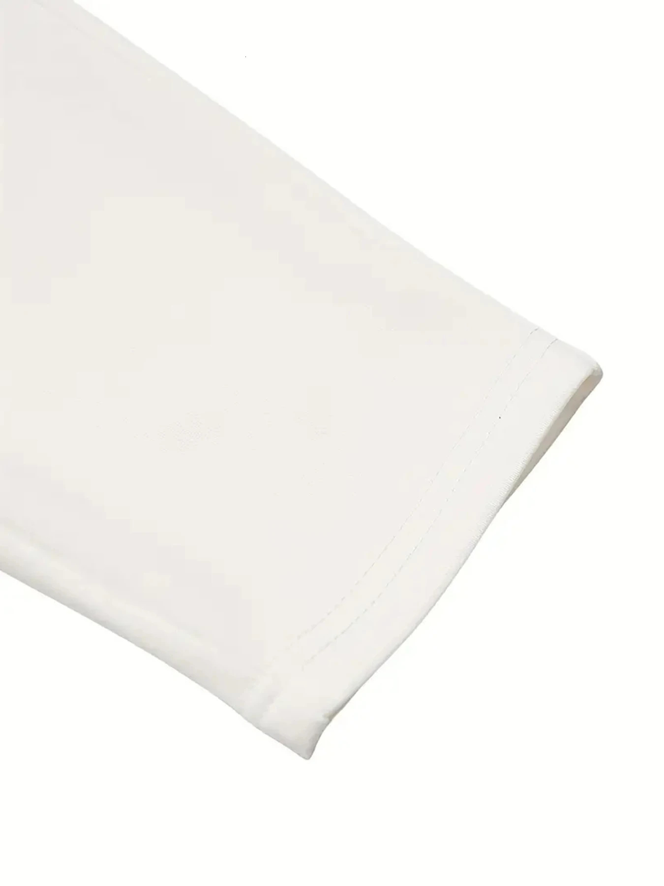 Womens White TwoPiece Suit Set Double Breasted Long Sleeved Lapel Jacket and High Waisted Slim Pants 250614