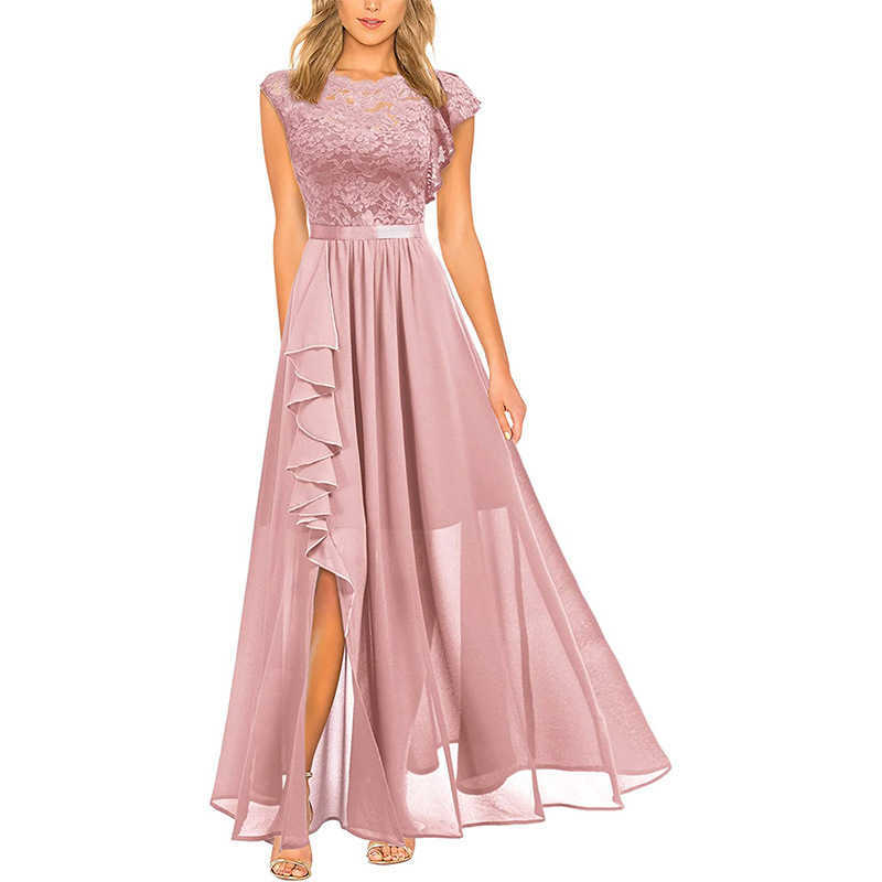 Best-selling dress for formal events, evening gown, lace style, high-waisted long dress J250624