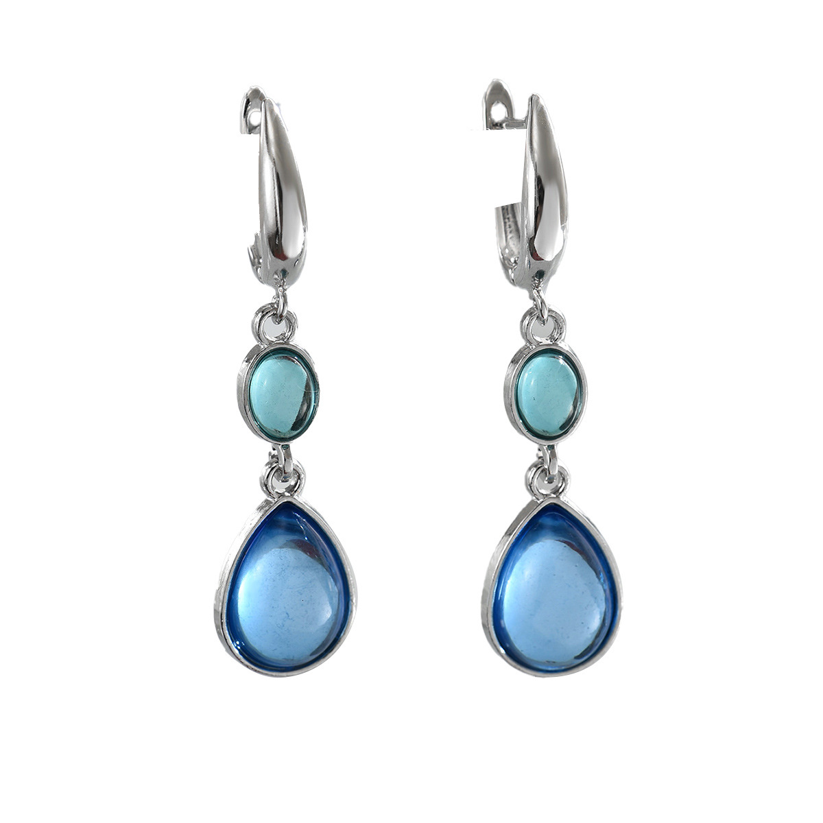 Inlaid Design High-End Long Drop Earrings