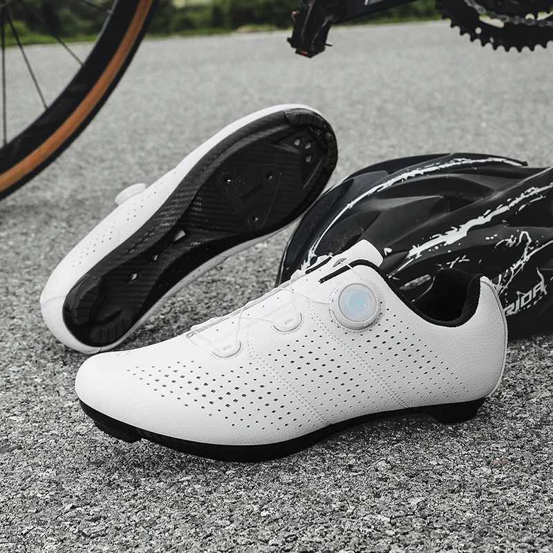 Performance Road Cycling Shoes Mens Synthetic Leather 3-Bolt Compatible Stiff Sole Lightweight Durable (Size 36-47)XJ250624