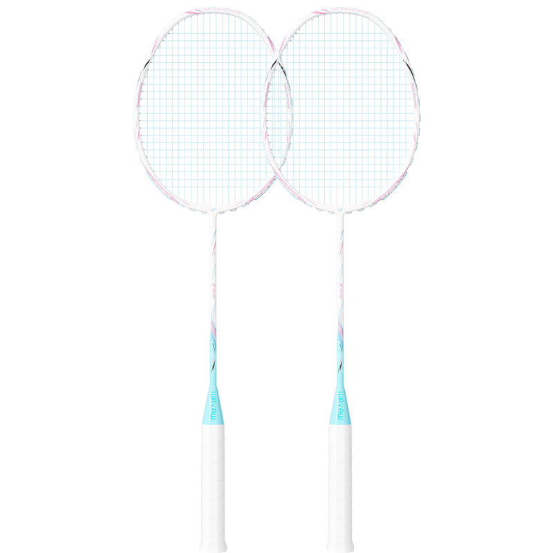 Aurora Borealis Badminton Racket | Beginner-Friendly | 26LBS Tension | 4U Ultralight Full Carbon Fiber | Shock-Absorbing Design blue