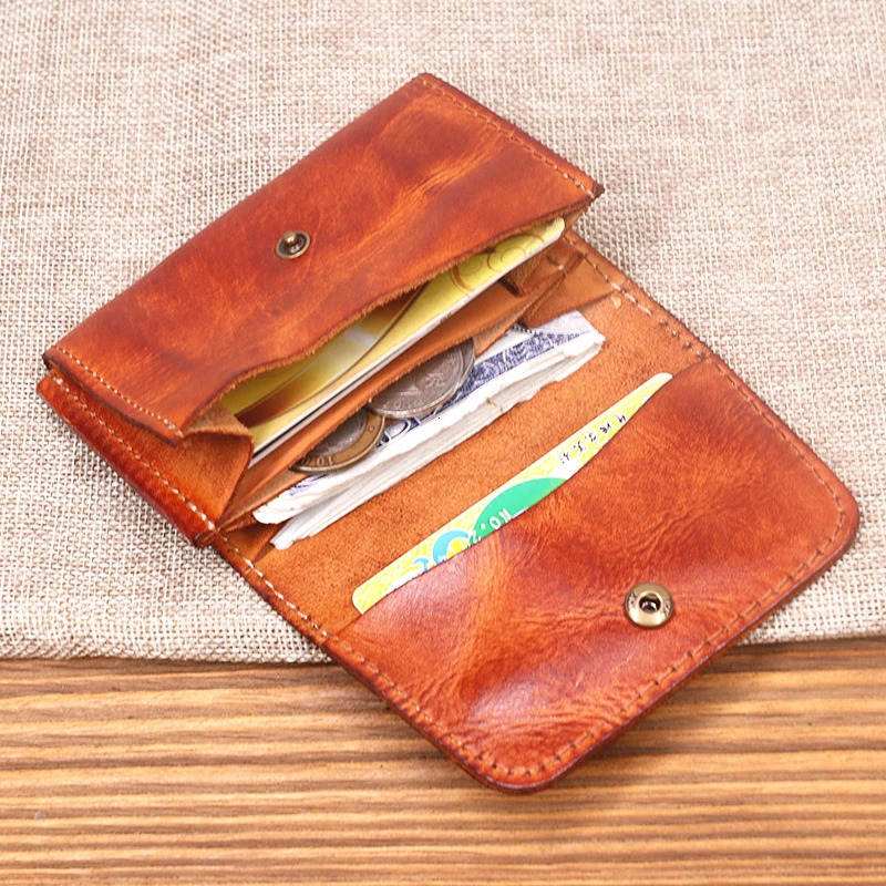 100% Genuine Leather Wallet For Men Male Vintage Cowhide Short Small Mens Purse Card Holder Case Money Bag Man With Coin Pocket 250623