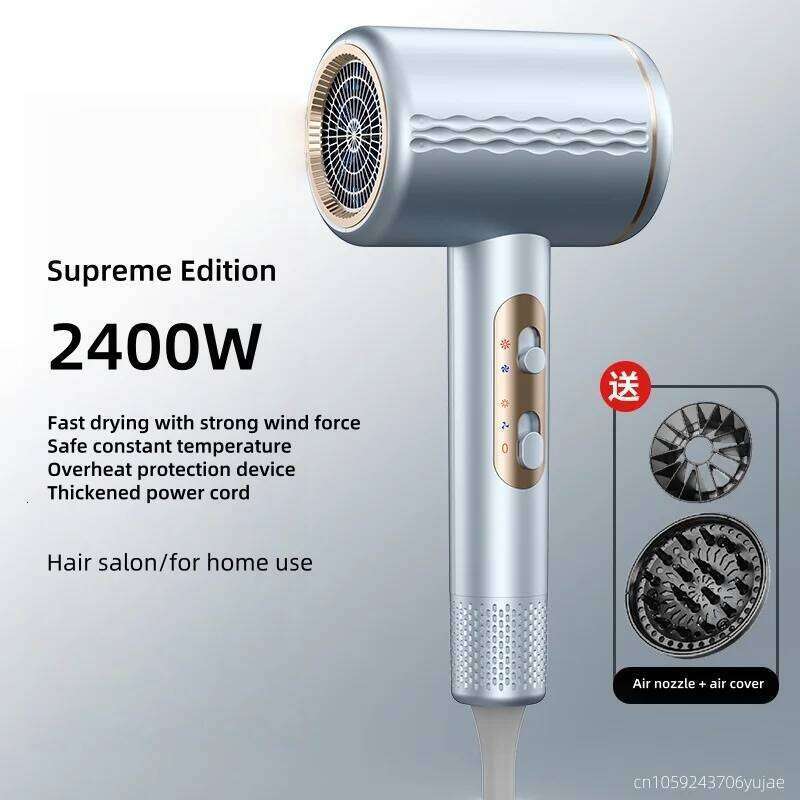 2400W High-Speed Dryer, Air Pressure Doubling Technology, Blue Light Negative Ion Care Constant Temperature Hair Dryer