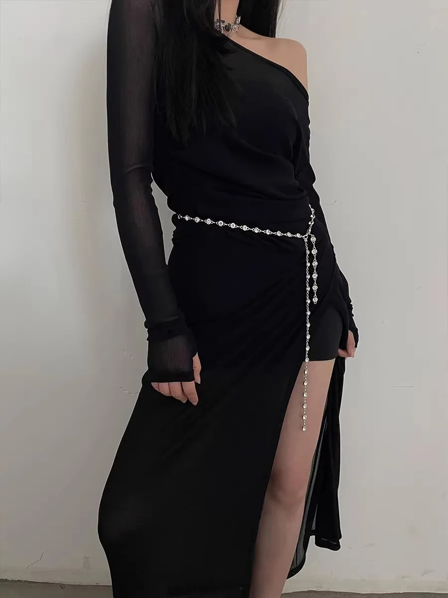 Small Fragrant Wind Metal Waist Chain Accessories Dress HighGrade Korean Version Of The Net Red With A Thin Belt Woman 250616