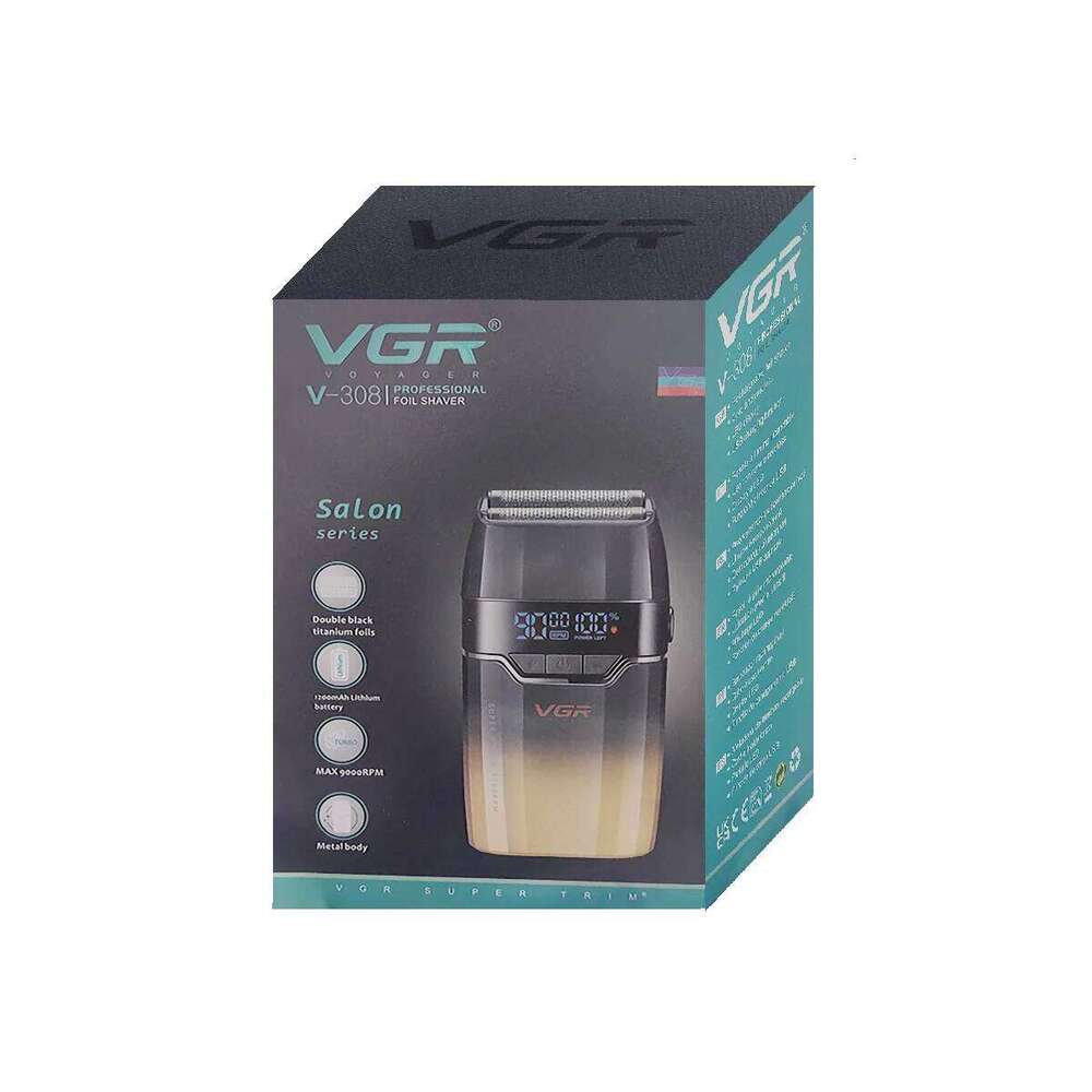 VGR Professional Hair Beard Shaver For Men Barber Rechargeable Electric Razor Balds Head Shaving Hine