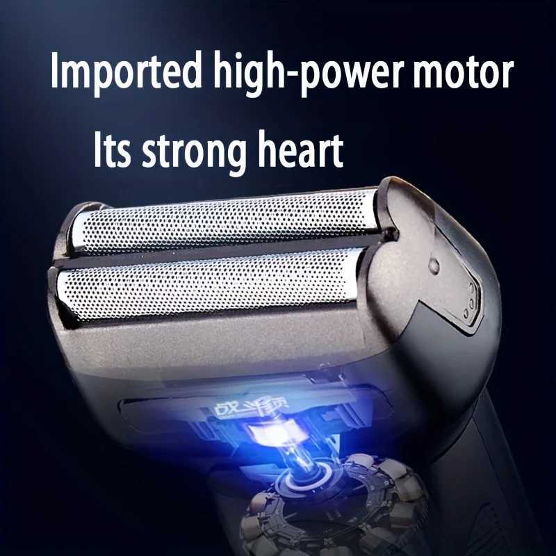 Professional Multi-Function Electric Razor for Men USB Rechargeable Dual Blade Stainless Steel Nose Hair Trimmer Precision Head XJ250624