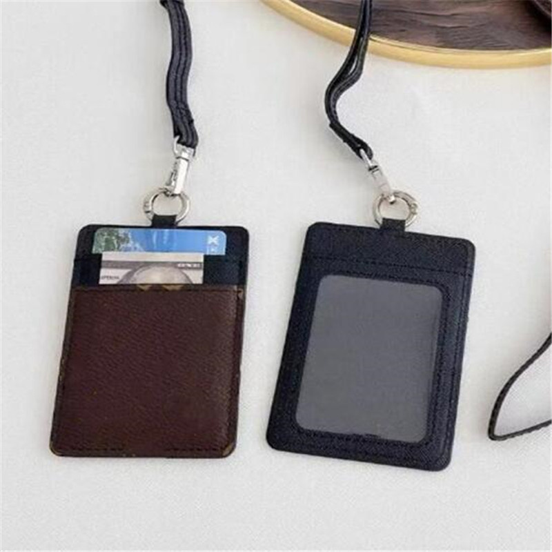 Designer Lanyard Card Holder Woman Crossbody Purse Mans Keychain Wallet Bag Documents Passport Credit Cards Holders protective cover