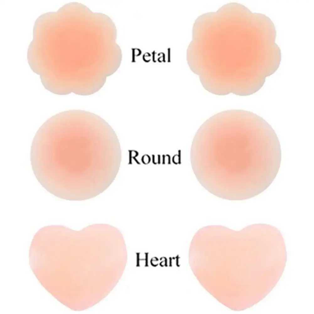 2pcs Sexy Women NuBra Nipple Cover Pad Pasties Breast Pasty Chest Paste Invisible Bra Push Up Adhesive Lift Up Bra W250624